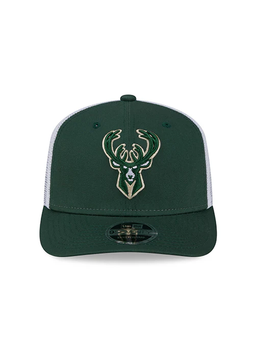 New Era 9Seventy Team Color Milwaukee Bucks Stretch Snapback Trucker Hat - Image 3