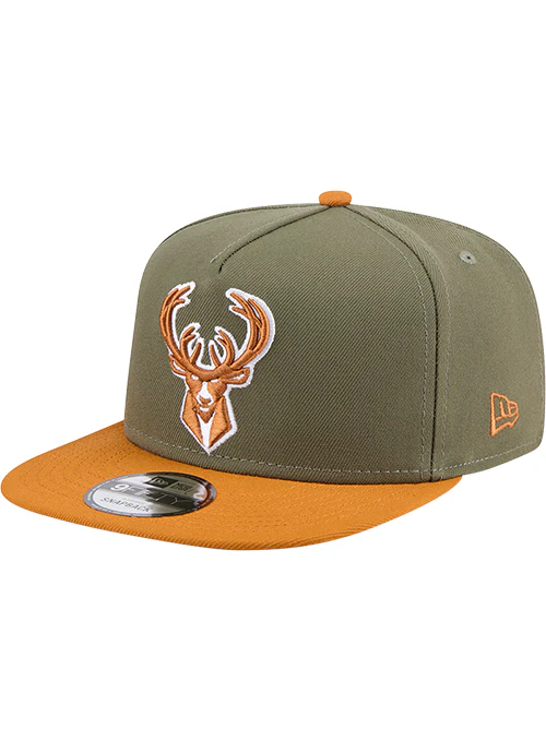 New Era 9Fifty A-Frame 2-Tone Color Pack Milwaukee Bucks Snapback Hat