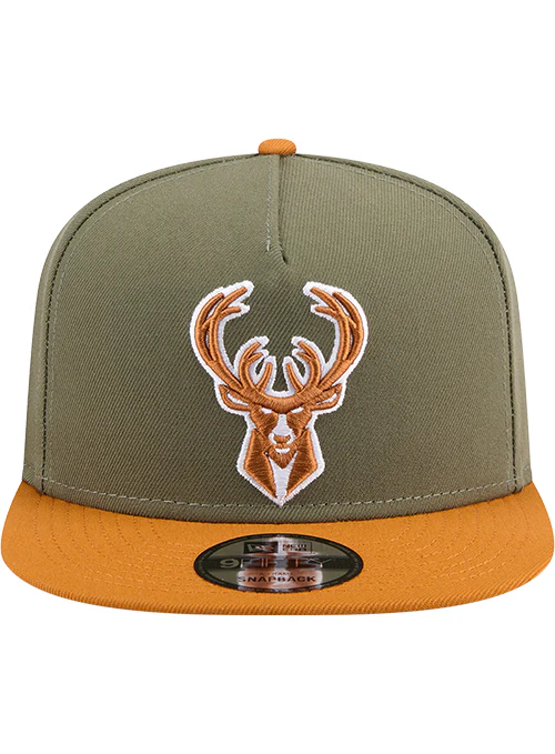 New Era 9Fifty A-Frame 2-Tone Color Pack Milwaukee Bucks Snapback Hat - Image 3