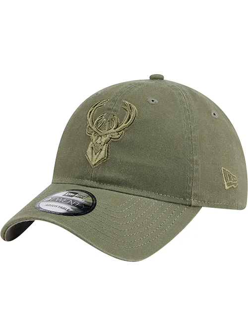 New Era 9Twenty Color Pack Olive Milwaukee Bucks Adjustable Hat