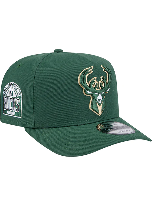 New Era 9Fifty Conference Patch Milwaukee Bucks Snapback Hat - Image 2