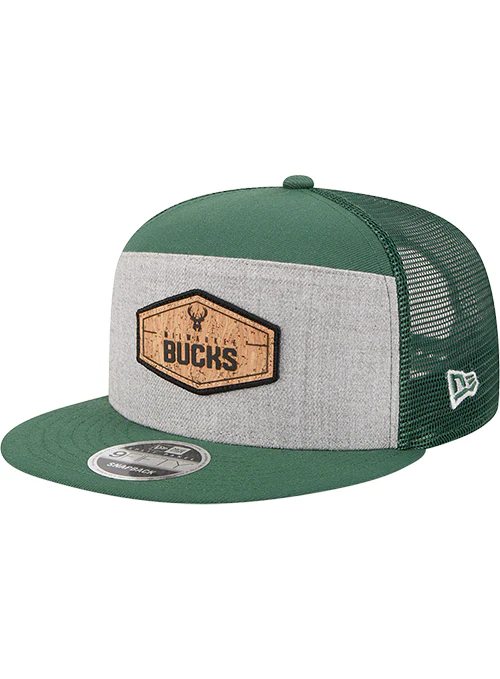 New Era 9Fifty Seven-Panel Cork Milwaukee Bucks Snapback Hat