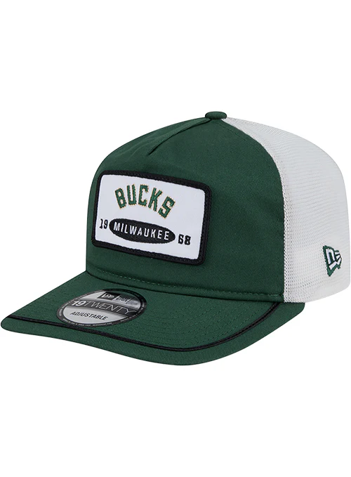 New Era Emblem Patch Golfer Milwaukee Bucks Snapback Hat