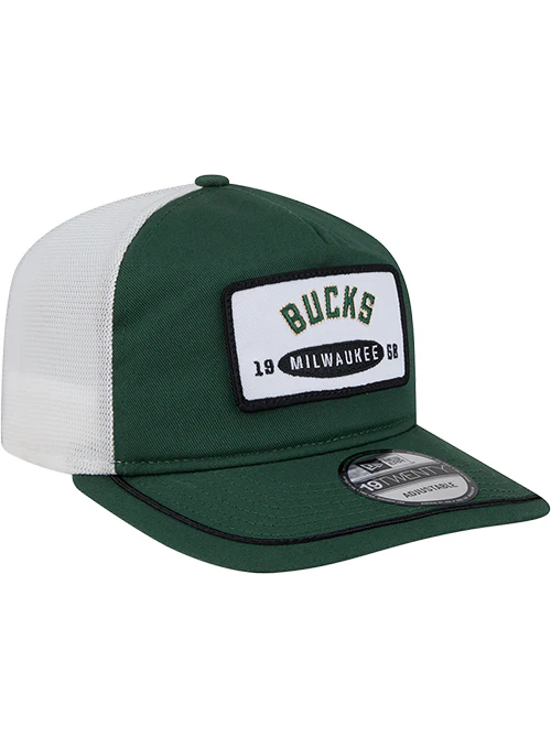 New Era Emblem Patch Golfer Milwaukee Bucks Snapback Hat - Image 2