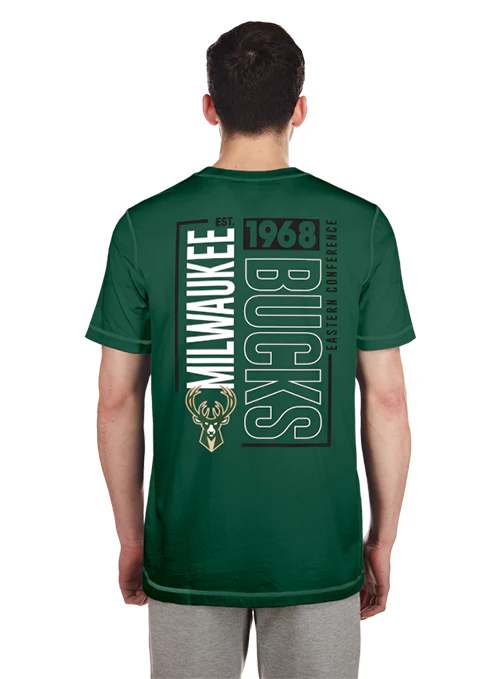 New Era Leisure Green Milwaukee Bucks T-Shirt - Image 3