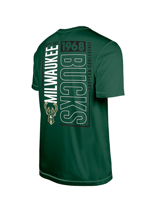 New Era Leisure Green Milwaukee Bucks T-Shirt - Image 4