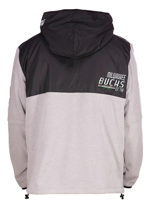 New Era Lift Pass Milwaukee Bucks 1/2 Zip Hooded Sweatshirt - Image 2