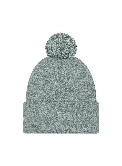 New Era Marled Green Milwaukee Bucks Pom Knit Hat - Image 2