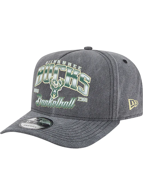 New Era 9Fifty Washed Golfer Milwaukee Bucks Snapback Hat