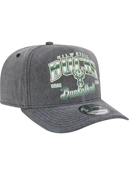 New Era 9Fifty Washed Golfer Milwaukee Bucks Snapback Hat - Image 2