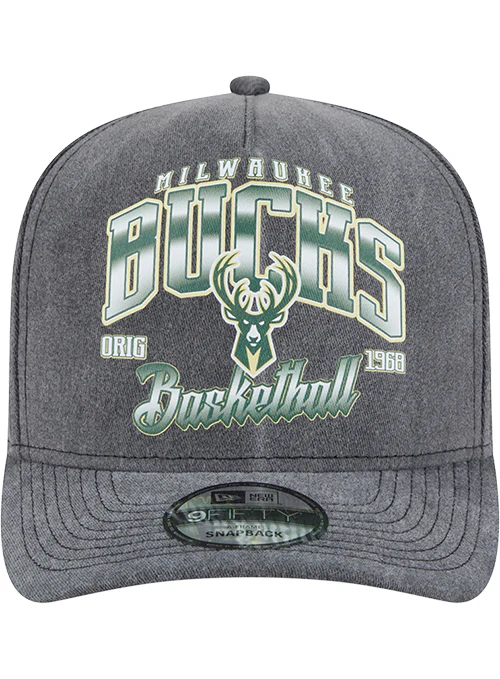 New Era 9Fifty Washed Golfer Milwaukee Bucks Snapback Hat - Image 3
