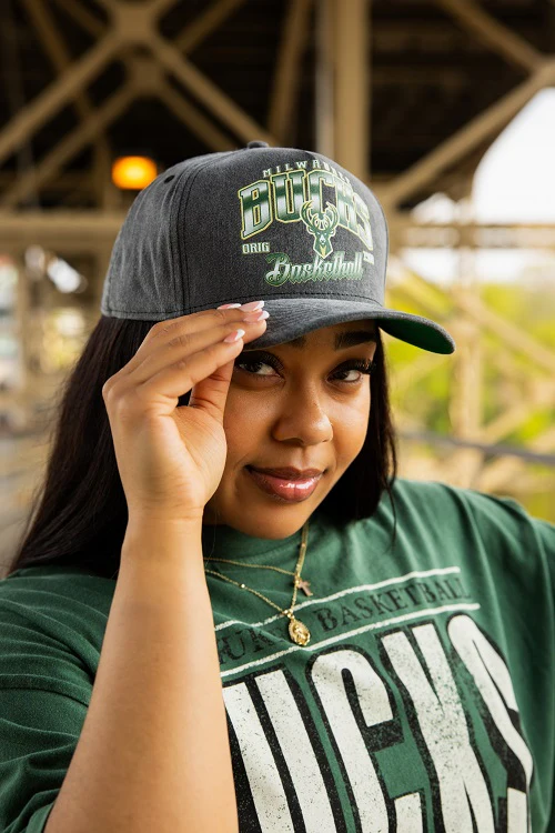 New Era 9Fifty Washed Golfer Milwaukee Bucks Snapback Hat - Image 6