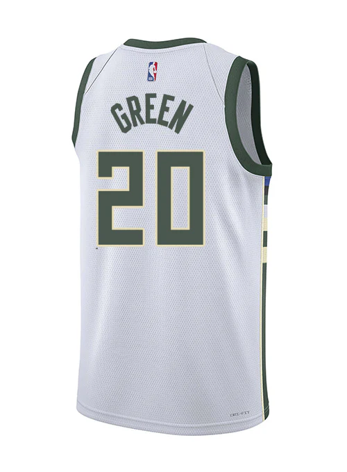 Nike 2022 Association Edition AJ Green Milwaukee Bucks Swingman Jersey - Image 2