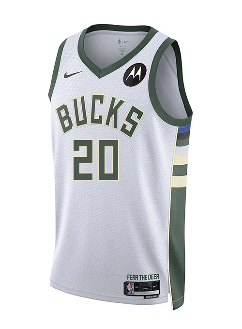 Nike 2022 Association Edition AJ Green Milwaukee Bucks Swingman Jersey - Image 3