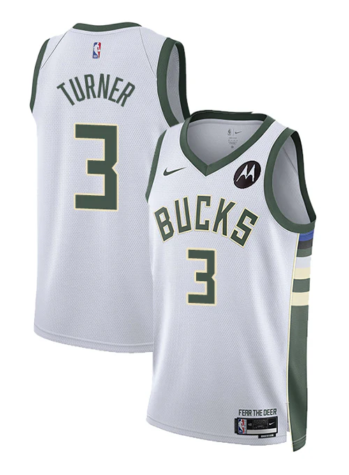 Nike 2022 Association Edition Myles Turner Milwaukee Bucks Swingman Jersey