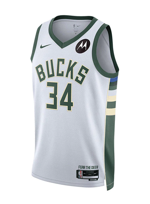 Nike 2022 Association Edition Giannis Antetokounmpo Milwaukee Bucks Swingman Jersey - Image 3