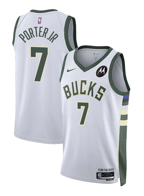 Nike 2022 Association Edition Kevin Porter Jr Milwaukee Bucks Swingman Jersey