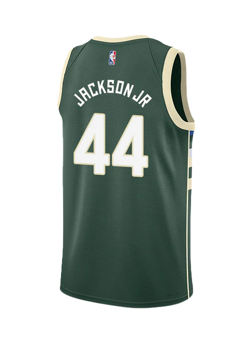 Nike 2022 Icon Edition Andre Jackson Jr. Milwaukee Bucks Swingman Jersey - Image 2