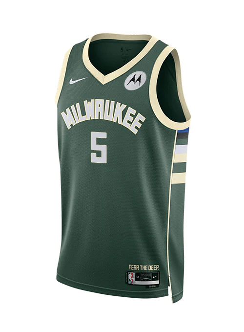 Nike 2022 Icon Edition Gary Trent Jr Milwaukee Bucks Swingman Jersey - Image 3