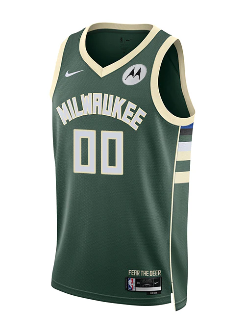 Nike 2022 Icon Edition Jericho Sims Milwaukee Bucks Swingman Jersey - Image 3