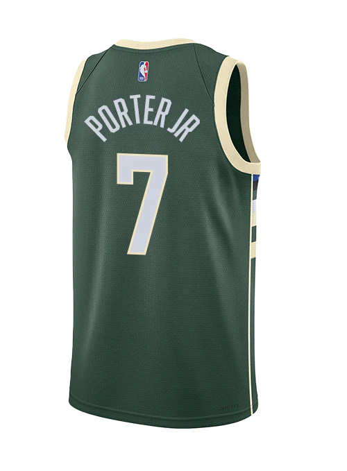 Nike 2022 Icon Edition Kevin Porter Jr. Milwaukee Bucks Swingman Jersey - Image 2