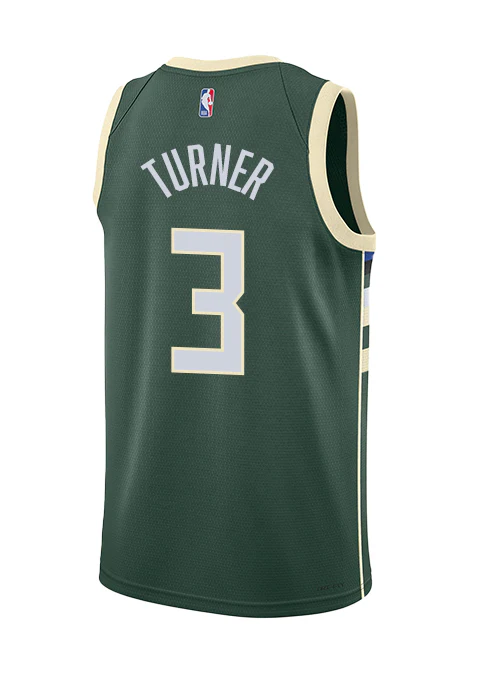 Nike 2022 Icon Edition Myles Turner Milwaukee Bucks Swingman Jersey - Image 2