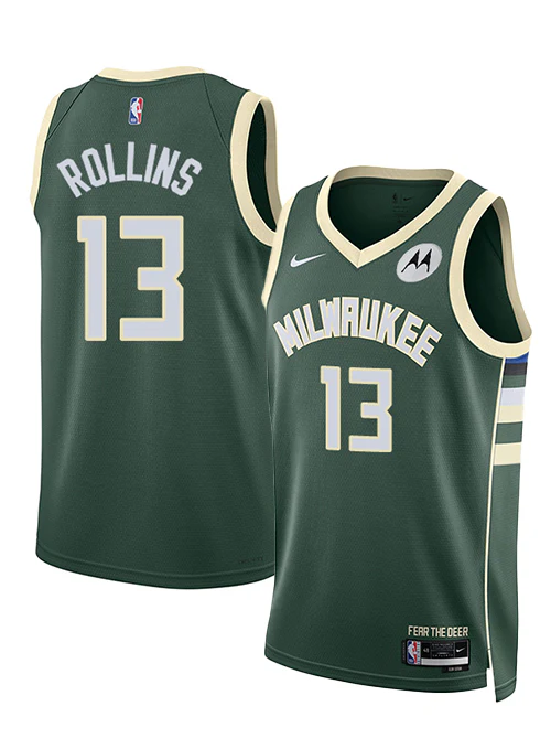 Nike 2022 Icon Edition Ryan Rollins Milwaukee Bucks Swingman Jersey