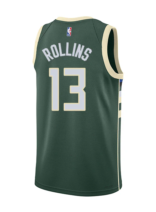 Nike 2022 Icon Edition Ryan Rollins Milwaukee Bucks Swingman Jersey - Image 2