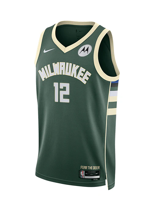 Nike 2022 Icon Edition Taurean Prince Milwaukee Bucks Swingman Jersey - Image 3