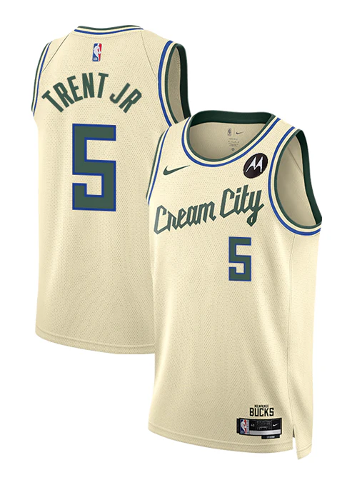 Nike 2025-26 City Edition Gary Trent Jr Milwaukee Bucks Swingman Jersey