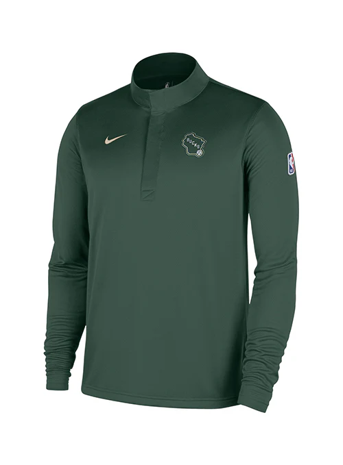 Nike City Edition 25-26 Coach Milwaukee Bucks 1/4 Zip Long Sleeve Shirt