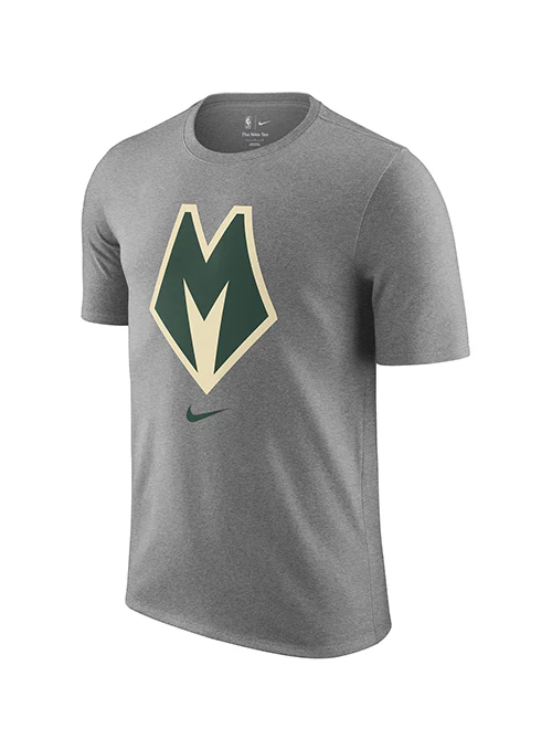 Nike City Edition 2025-26 Essential Grey Milwaukee Bucks T-Shirt