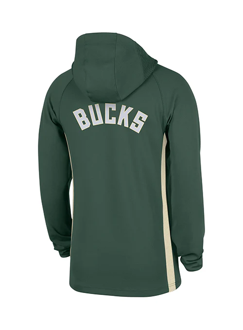 Nike 2025-26 Game Theatre Milwaukee Bucks 1/4 Zip Hooded Sweatshirt - Image 2