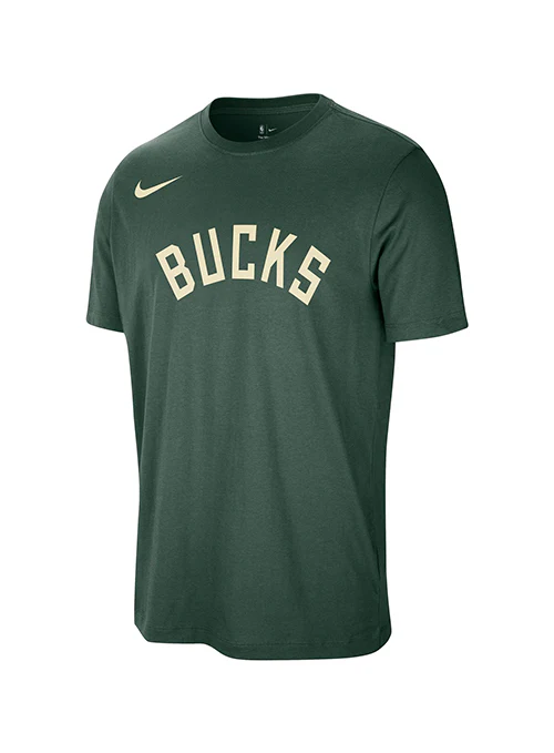 Nike 2025-26 Wordmark Essential Milwaukee Bucks T-Shirt