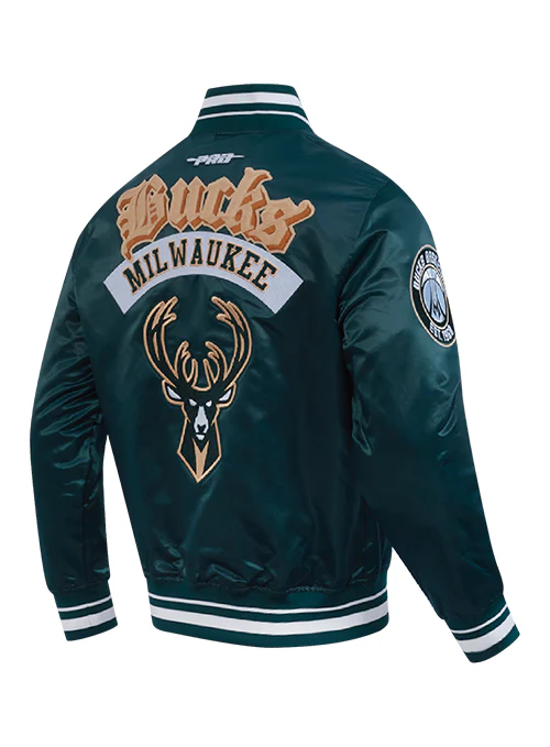 Pro Standard Best Of Milwaukee Bucks Satin Jacket - Image 4