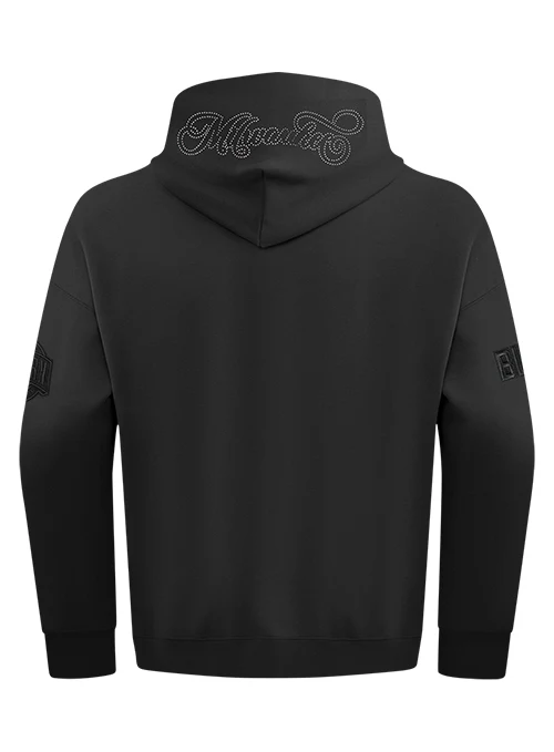 Pro Standard Blackout Milwaukee Bucks Hooded Sweatshirt - Image 2