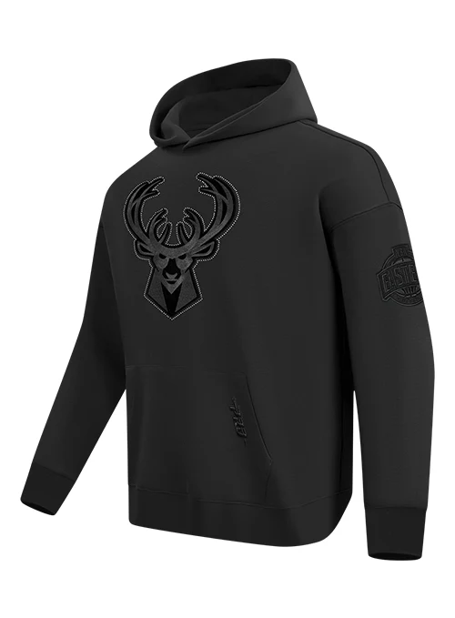 Pro Standard Blackout Milwaukee Bucks Hooded Sweatshirt - Image 3