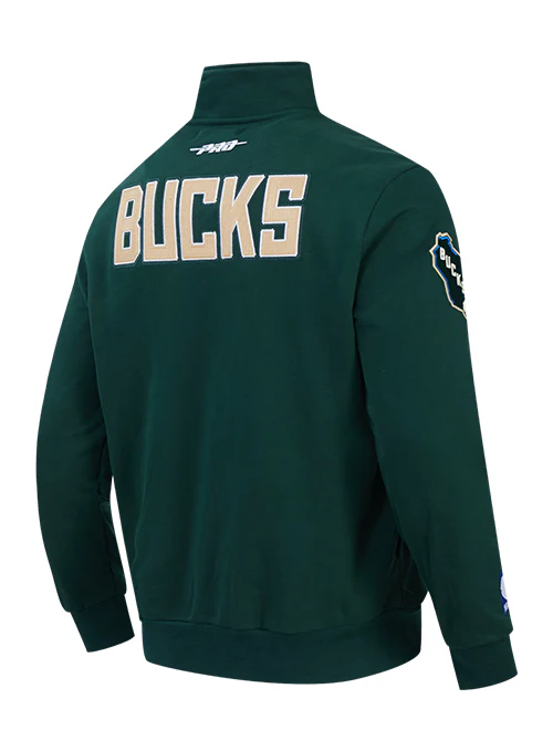 Pro Standard City Arch Milwaukee Bucks 1/4-Zip Sweatshirt - Image 4