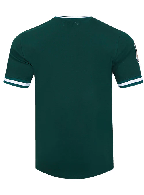 Pro Standard Classic Chenille Milwaukee Bucks Drop Hem T-Shirt - Image 2