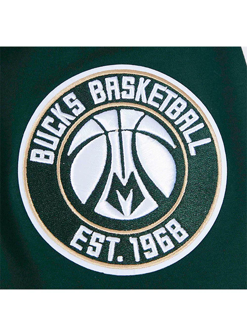 Pro Standard Classic Chenille Milwaukee Bucks Drop Hem T-Shirt - Image 7