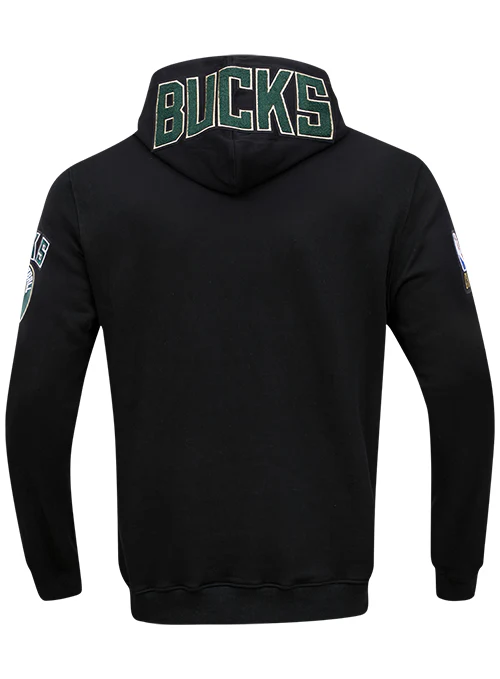 Pro Standard Classic Chenille Milwaukee Bucks Hooded Sweatshirt - Image 2