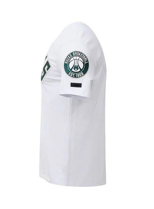 Pro Standard Classic Chenille Milwaukee Bucks T-Shirt - Image 5