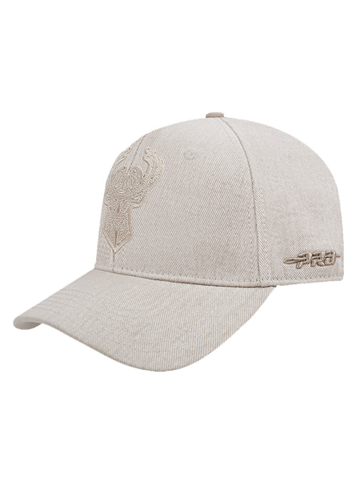 Pro Standard Classic Cream Milwaukee Bucks Pinch Snapback Hat