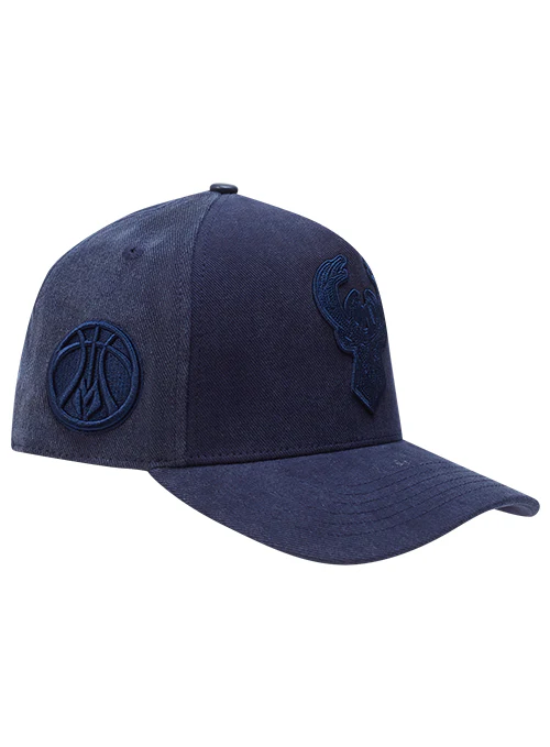Pro Standard Classic Navy Washed Milwaukee Bucks Pinch Adjustable Hat - Image 2