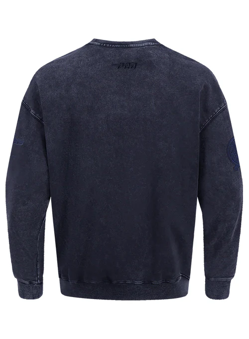 Pro Standard Classic Navy Washed Milwaukee Bucks Crewneck Sweatshirt - Image 2