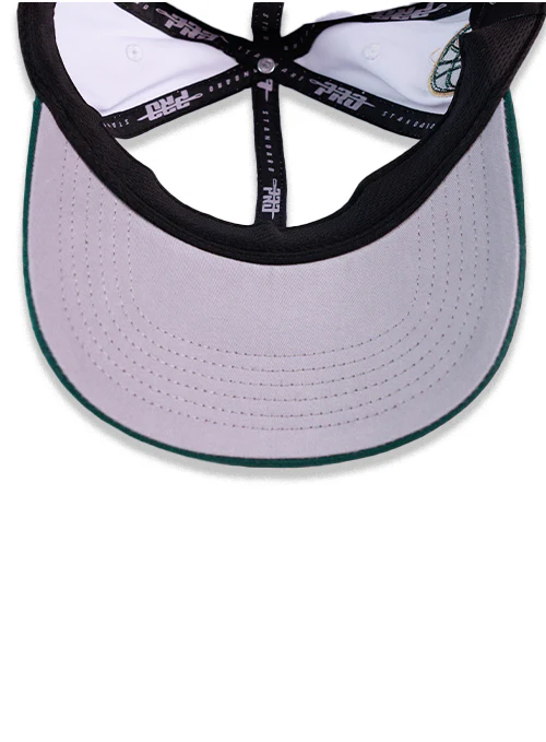 Pro Standard Classic White and Forest Milwaukee Bucks Adjustable Dad Hat - Image 5