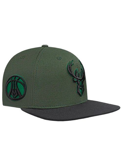 Pro Standard Fright Green Milwaukee Bucks 2-Tone Snapback Hat - Image 2