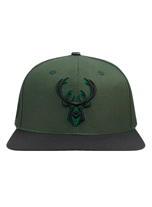 Pro Standard Fright Green Milwaukee Bucks 2-Tone Snapback Hat - Image 3