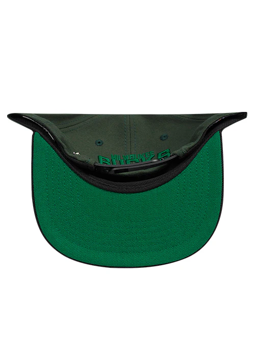 Pro Standard Fright Green Milwaukee Bucks 2-Tone Snapback Hat - Image 5