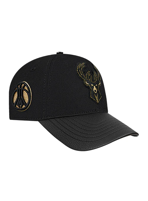 Pro Standard Gold Twist Milwaukee Bucks Pinch Snapback Hat - Image 2
